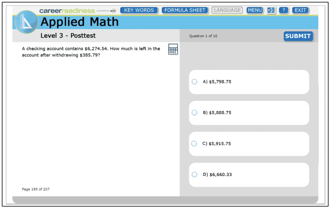 Level 3 Post test question