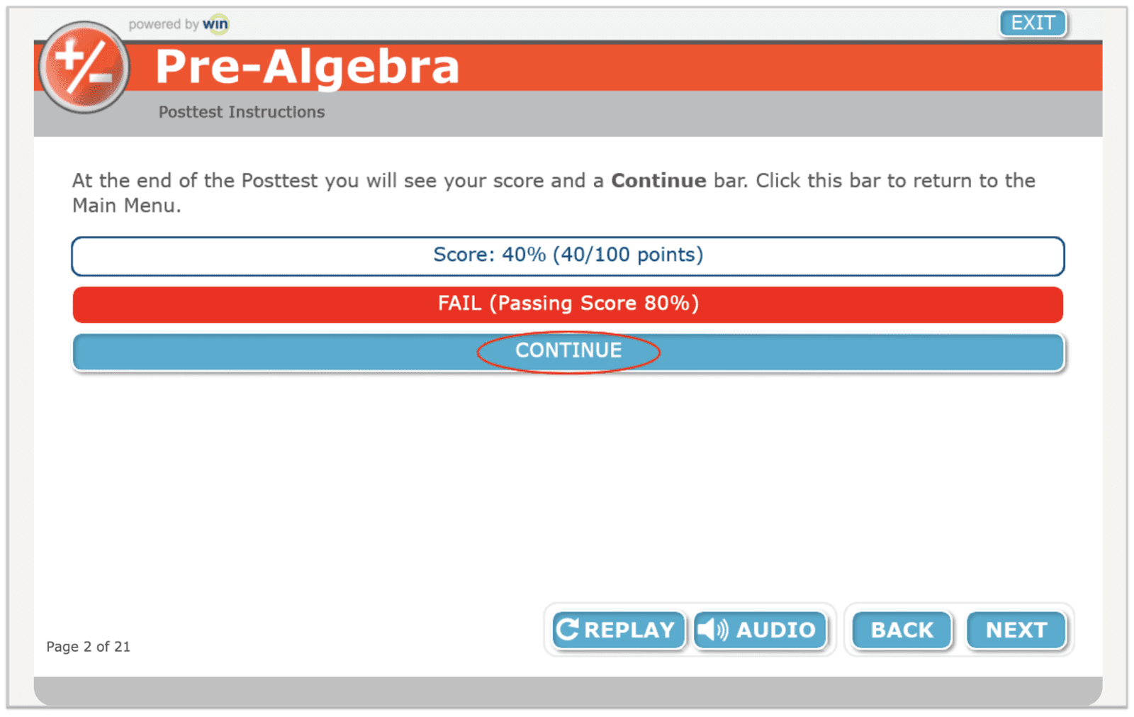 Post Test Results