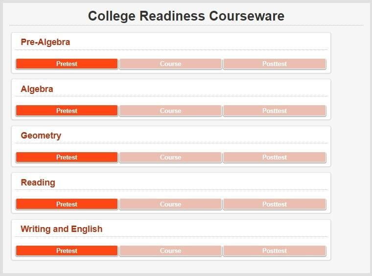 College Readiness Courseware