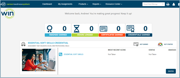View Assessment Progress